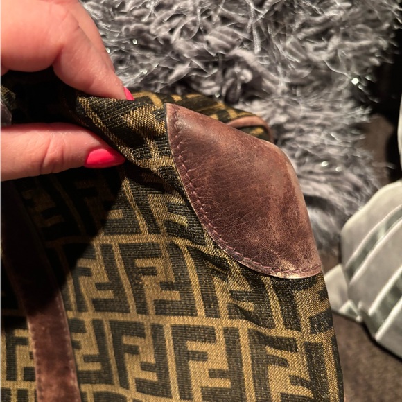 Fendi vintage Zucca Brown and Tan Monogram duffle Bag - Picture 6 of 10
